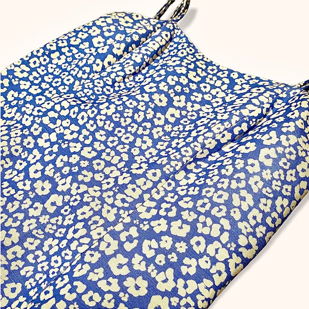 Bnkr C/Meo Collective Mini Dress, Periwinkle Blue Floral Motif, Medium